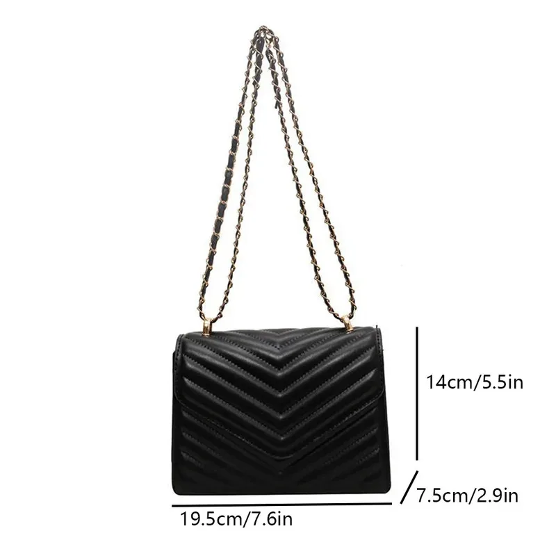 Crossbody Bag Women's fashionable retro single shoulder small square bag simple chain crossbody crossbody bag