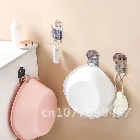 

Steel Washbasin Hooks Storage Racks Punch-Free Bathroom Basin Hook Save Space Wall Mount Storage Hooks Holders Shelf Stainless