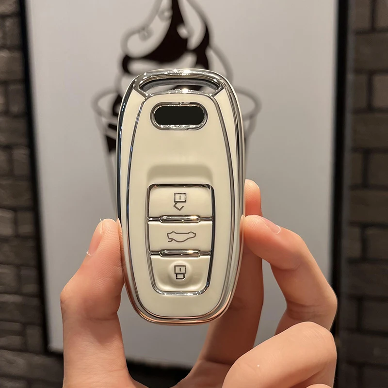 Cover Chiave Telecomando Per Audi A3 A4 B9 A6 C8 A7 S7 4K A8 D5 S8 Q7 Q8 SQ8 E-tron 2018 2019 2020 2021
