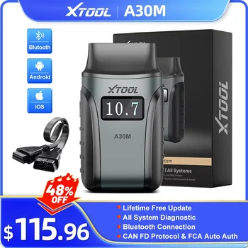 XTOOL Anyscan A30M OBD2 Bluetooth Scanner 23 Reset Functions All System Diagnostic Tool Active Test Lifetime Free Update CAN FD 1