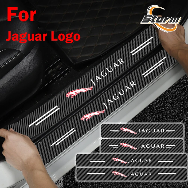 4pcs Car Threshold Door Sill Protector Anti Scratch for Jaguar F TYPE F