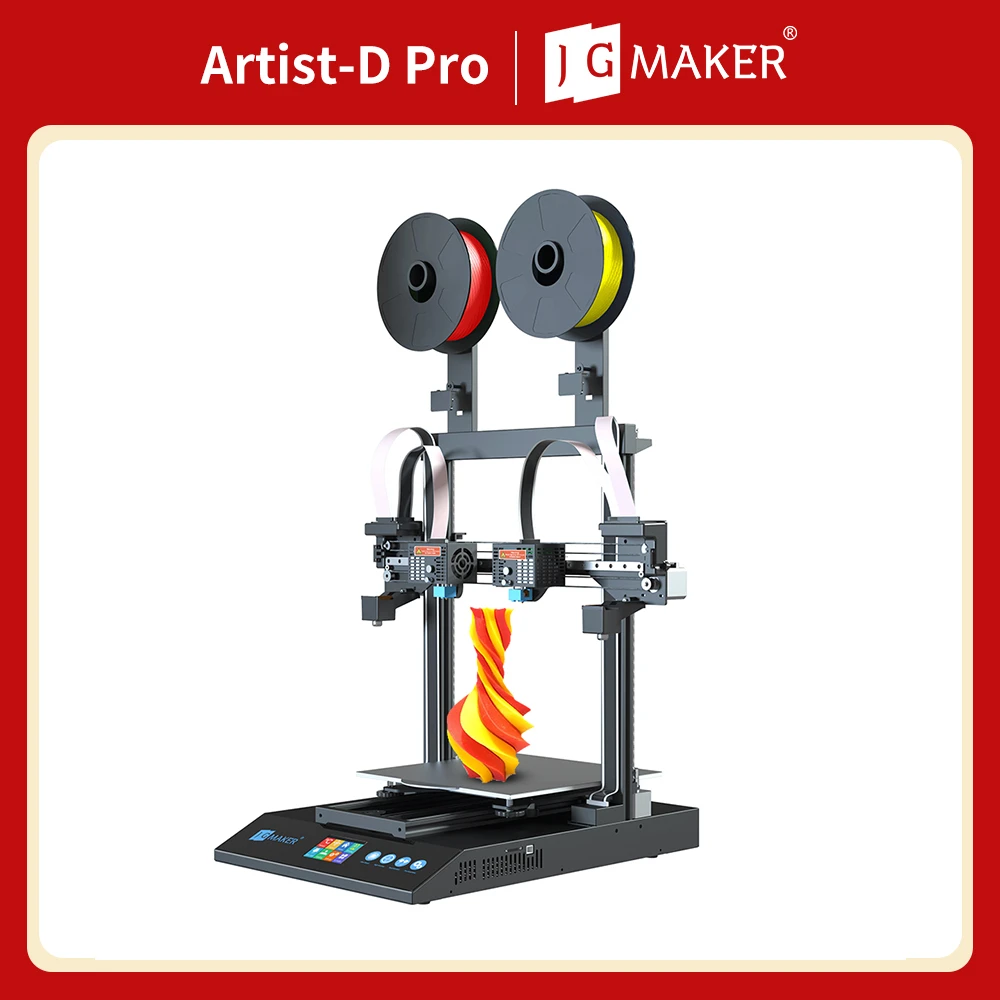 JGMAKER impresora 3D Artist IDEX, doble extrusora independiente, unidad  directa, placa base de 32 bits, riel lineal, eje Z Dual|Impresoras 3D| -  AliExpress