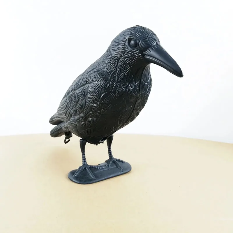 Hot Sale Creative Design Simulation Black Raven Bird Fuuny Halloween Party Decoration Terrifying Raven Prop Decor Supplies