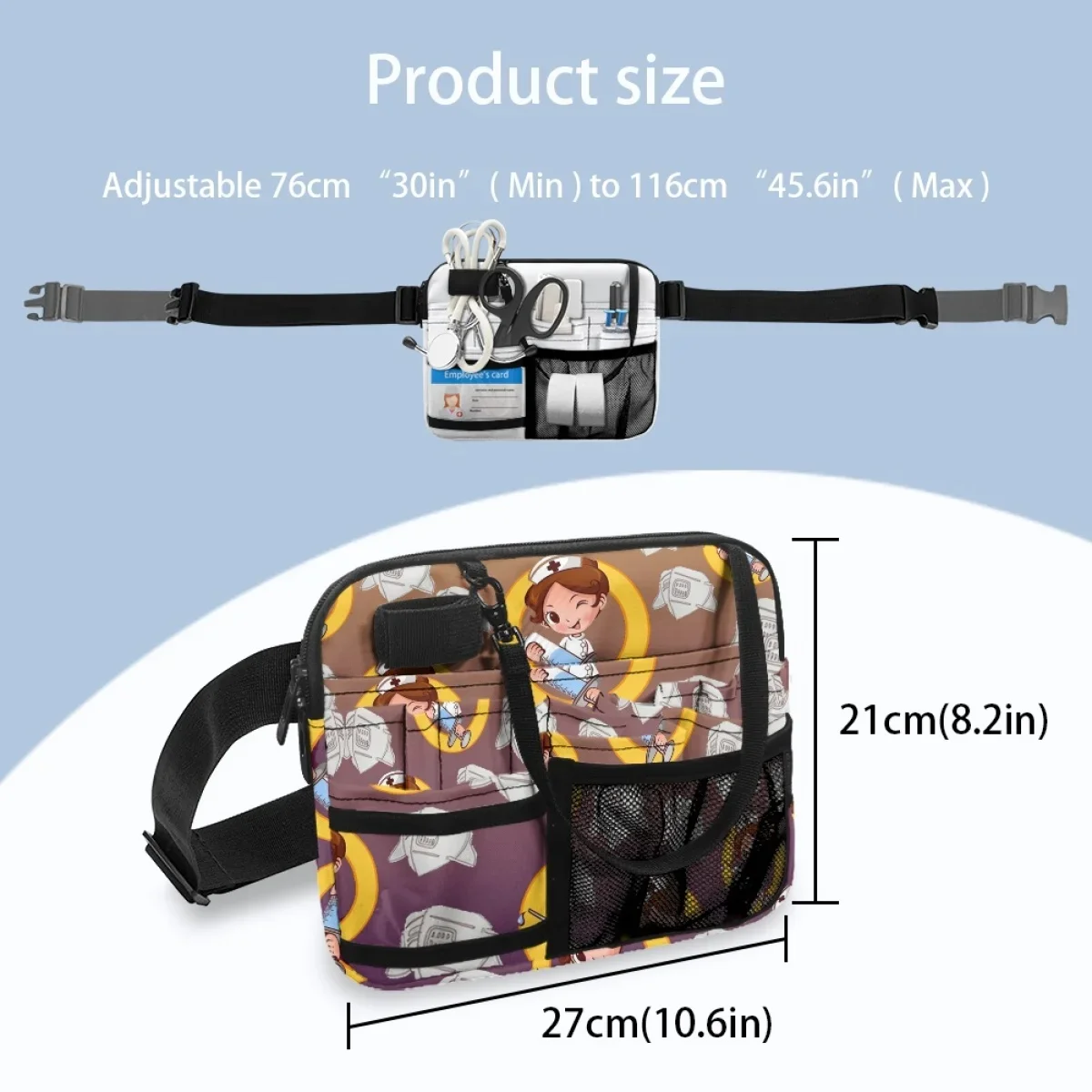 Nurse Waist Bag Medical Healthcare Designer Casual Portable Fashion Ladies Fanny Pack  for Stethoscopes Bandage Scissor Hip Bags