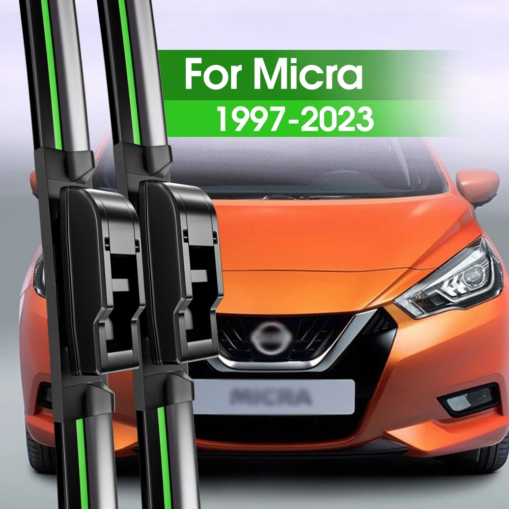 

2pcs Front Windshield Wiper Blades For Nissan Micra K11 K12 K113 K14 1997-2023 2005 2012 2016 2018 Windscreen Window Accessories