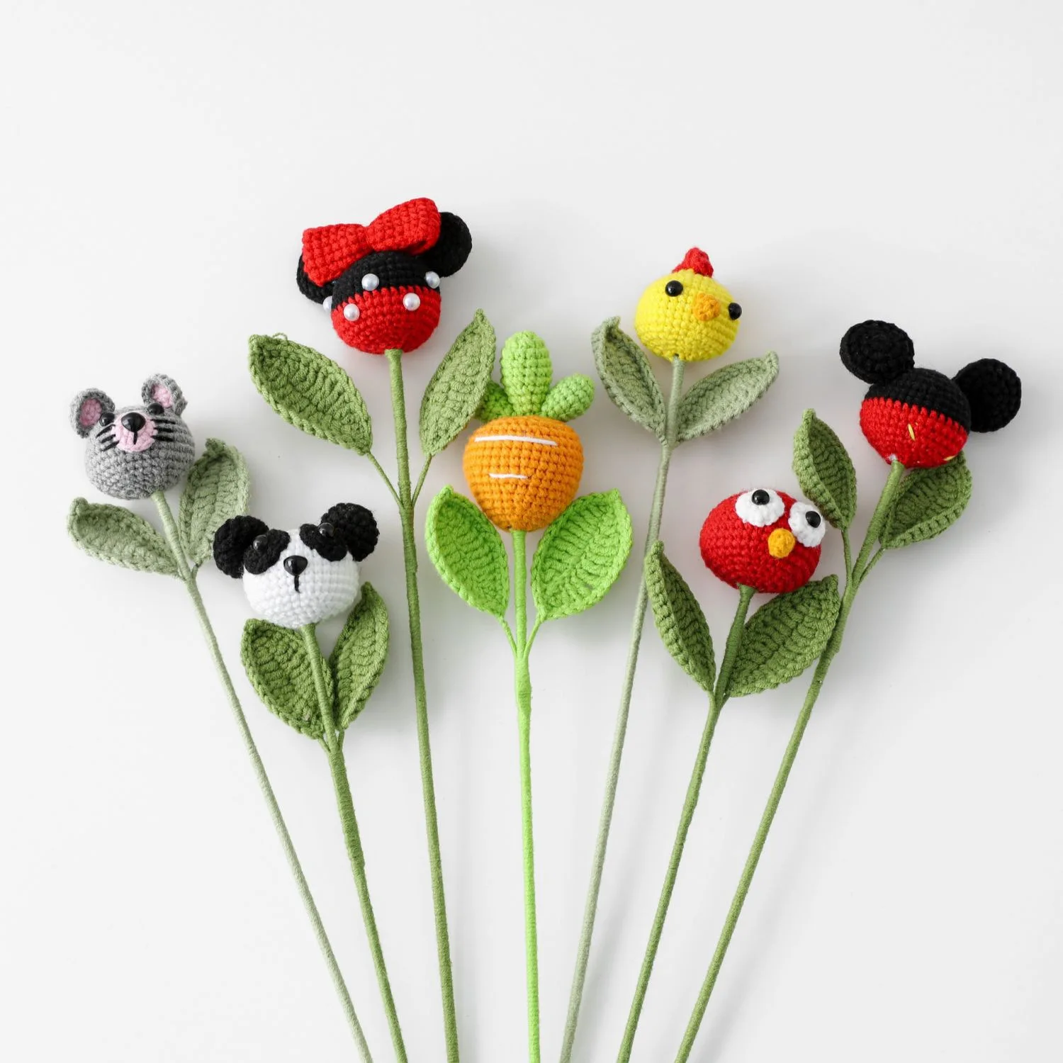 

10 PCS Artificial Fruit Bow Toy Flowers Bouquet DIY Stuff For Children's Birthday Gift Artificial Plants