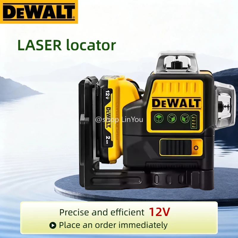 Dewalt DW089LG 3 Sides*360 Degree Vertical Lines Laser Level Horizontal 12V Lithium Battery Green Light Level Meter Outdoor