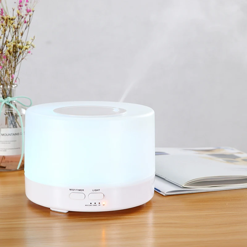 220V Smart WiFi 500ml Aromatherapy Essential Oil Diffuser Air Humidifier, Connect with Tuya, Alexa Google Home with 7 LED Colors