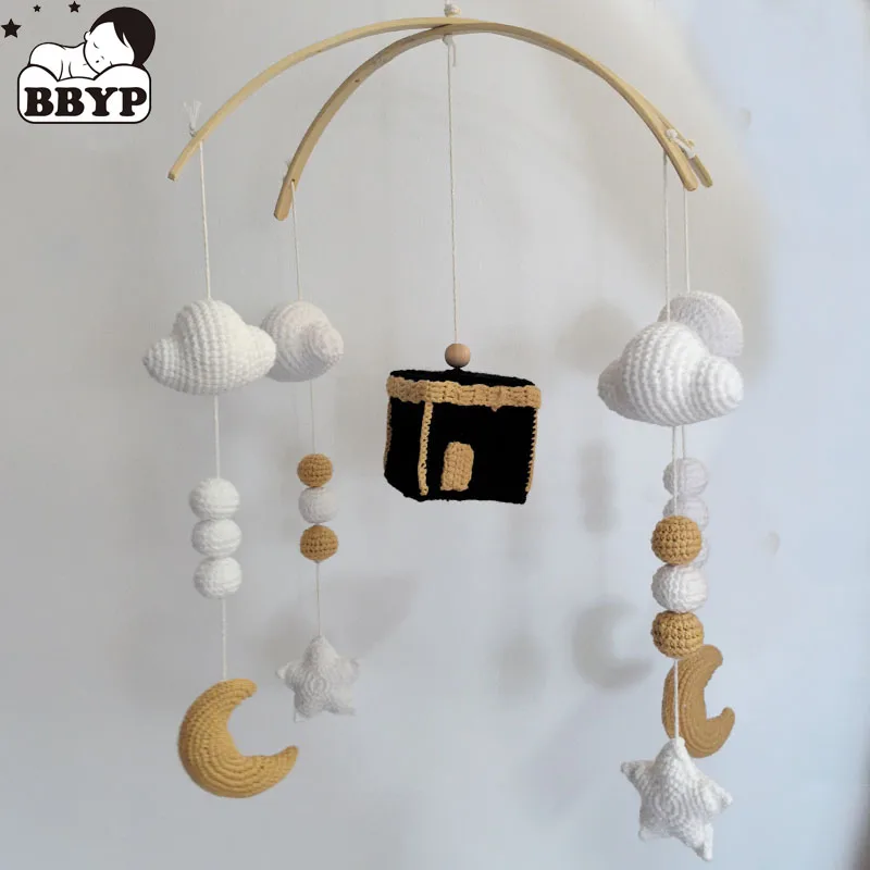 Baby Rattle Toy 0-12 Months Crochet Star Moon Mobile Newborn Music