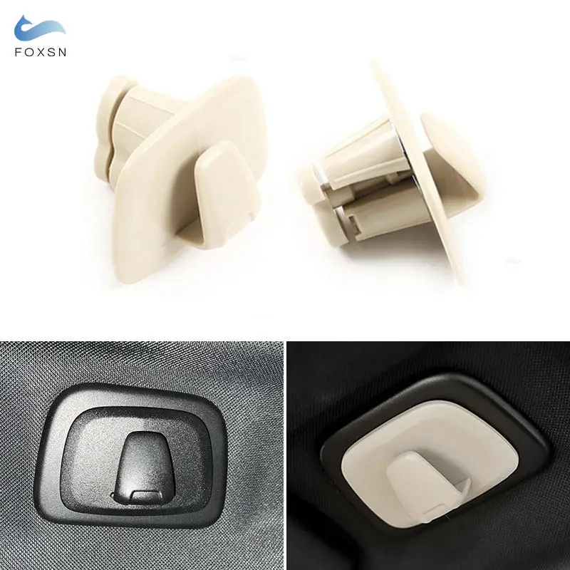 2 Pz In Plastica Beige Ganci Appendiabiti Per Auto Gancio Posteriore Per Volvo Xc40 Xc60 18-20 Per Xc90 S90 V90 16-20
