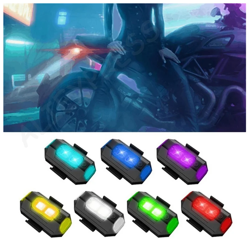 Lampe LED magnétique 12V pour drone moto voiture - 7 couleurs