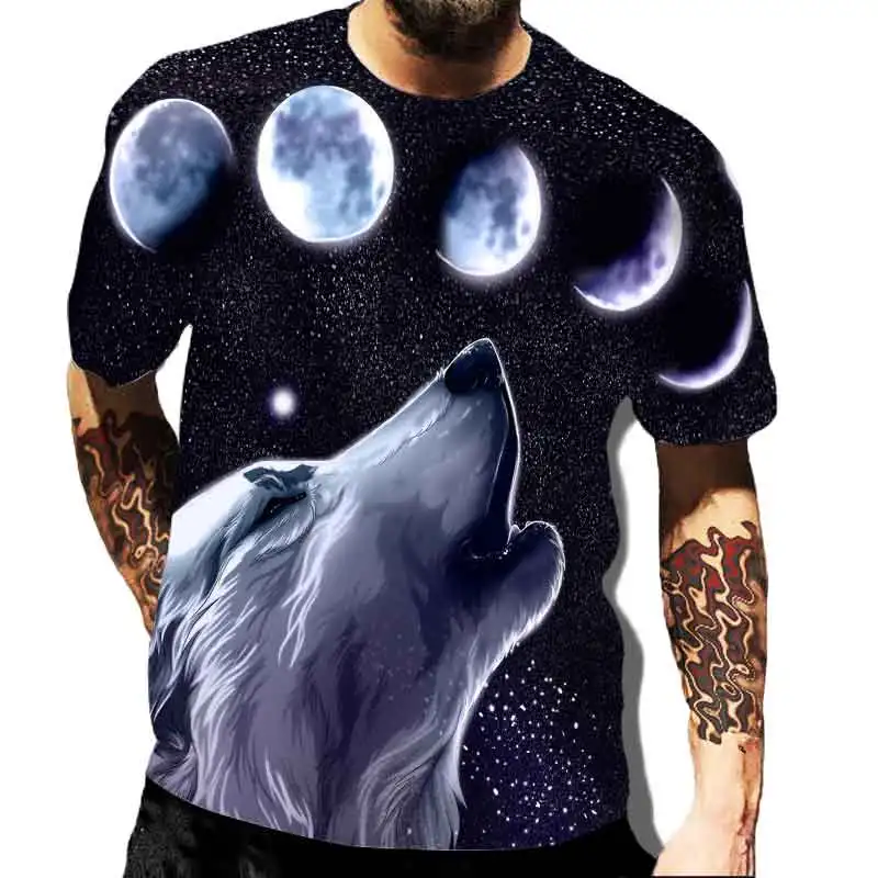 Wolf Graphic clothing 3d Print TshirtSummer T Shirt Men Streetwear ...