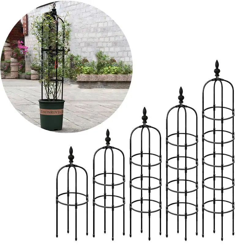 

Metal Climbing Trellis Flower Support Detachable Design Trellis Plant Support With Handle Reusable Flower Cage For Garden