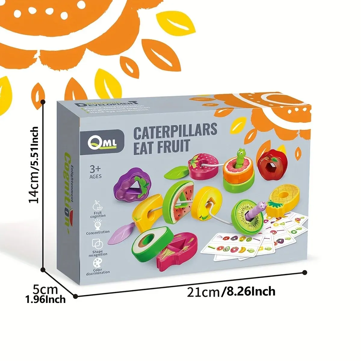 Kids Fruits Vegetables String Toys Greedy Eating Bugs String Intelligence Shape Training Interactive Fun Early Educational Toy