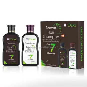 Dexe Shampoo colorato per capelli neri 10 minuti tintura per capelli in erba nera naturale più veloce capelli neri ripristino Shampoo colorante e trattamento