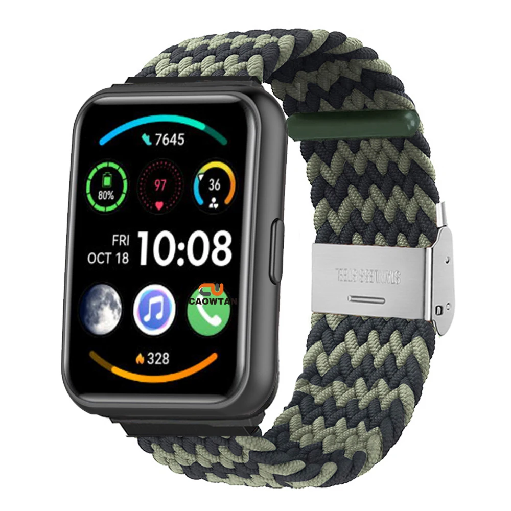 Braided Nylon Loop Strap - Woven Elastic Wristband Replacement Bracelet