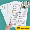 10 Sheets Family Daily Routines Sentences Stickers Situational Early Childhood Education Sticker Label for Kids Learning 6