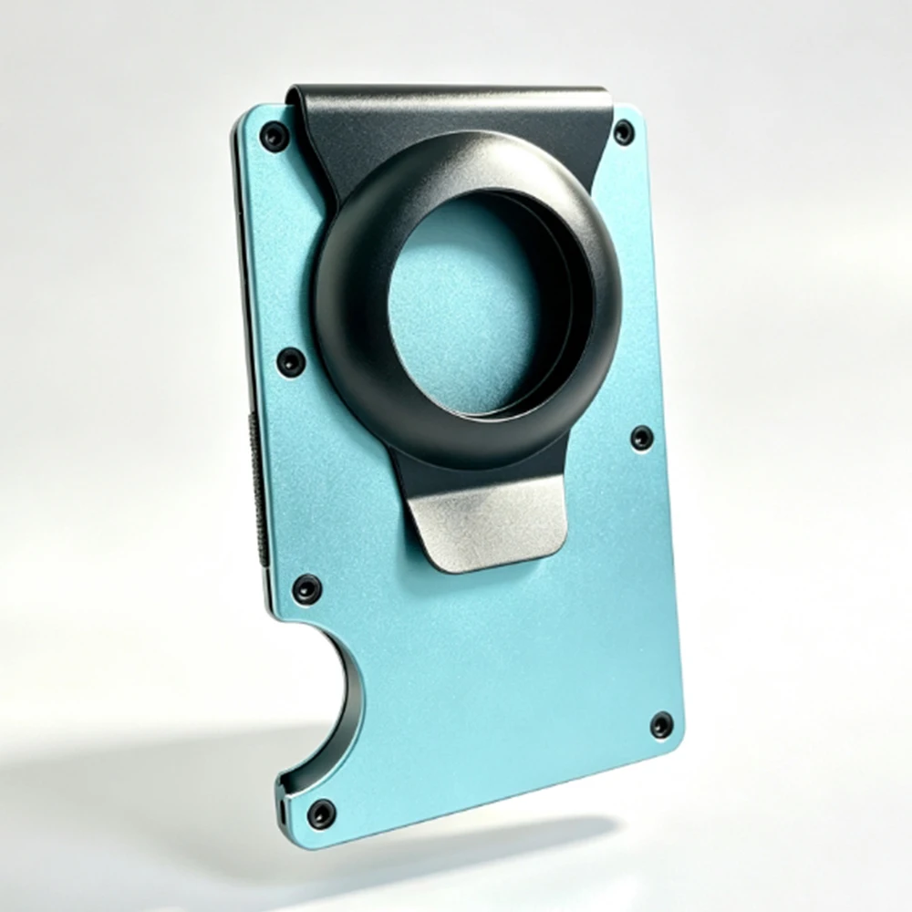 RFID-Blocking Minimalist Carbon-Fiber Wallet for Men, Lightweight Black Front-Pocket Design