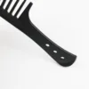 Black 2PC Large Teeth Comb Handle with Hole Smooth Surface Big Knife Comb Professional Salon Barber Hair Hairdressing Combs 5