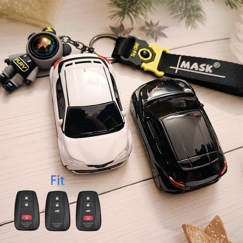 Für Chr Schlüsseletui Automodell für Toyota Corolla Prius Camry CHR C-HR RAV4 Altis Land Cruiser Prado Fernschlüsselabdeckung Fob Schlüsselanhänger
