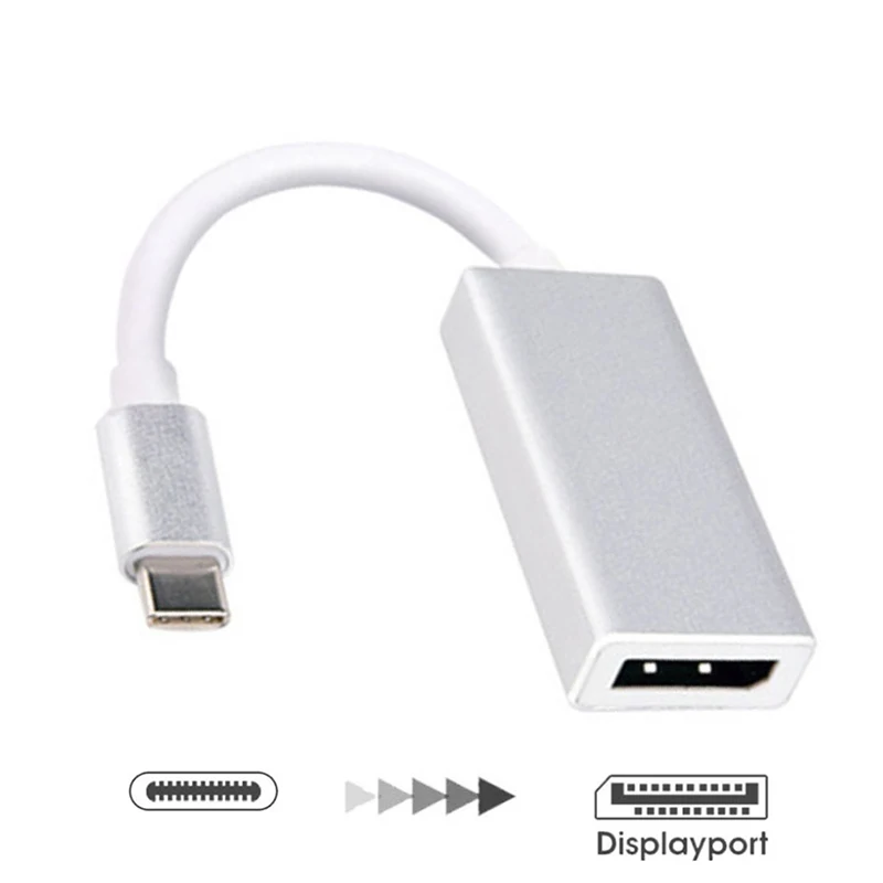 USB C to 4K@60Hz DisplayPort Adapter Cable Thunderbolt3/4 Type-C To DP Audio Video Converter for PC Macbook Laptop HDTV Monitor type c to displayport 1 4 male to female usb c to dp displayport 8k 60hz converter cable hub for macbook air