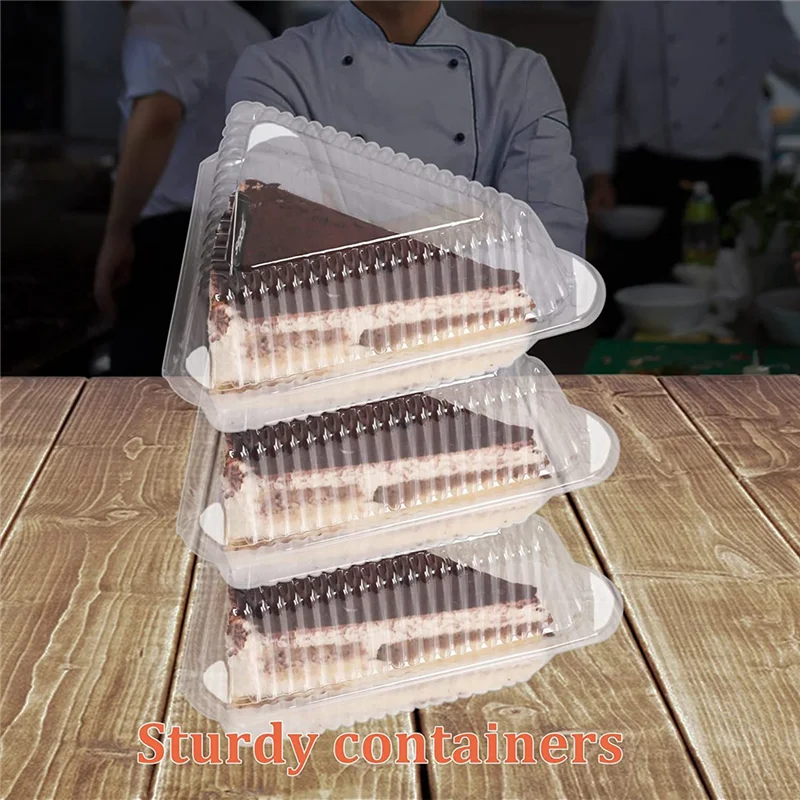 삼각형 치즈 케이크 상자 슬라이스 케이크 상자, 삼각형 파이 홀더 케이크 상자, 베이커리 파티 결혼, 100 개