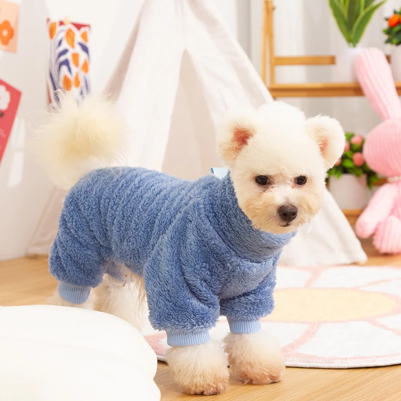 Warm Pet Clothes For Small Dogs Pajamas Puppy Fleece Jumpsuit French Bulldog Chihuahua Teddy Coat Poodle Overalls Pet Supplies pet clothes