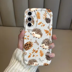 Autumn Pinecone Hedgehog Soft Wave Oil Phone Case - Galaxy A31 (033WA0201NYB)