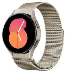 Sleek Milanese Loop Band for Smartwatches - No Gaps Design, Multiple Sizes (Vintage Gold 7)