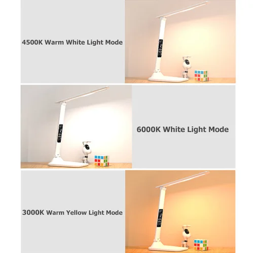 LED 책상 램프, 터치 조도 조절식 접이식 테이블 램프, 달력 포함, 눈 보호 책상 램프, 독서 램프 4