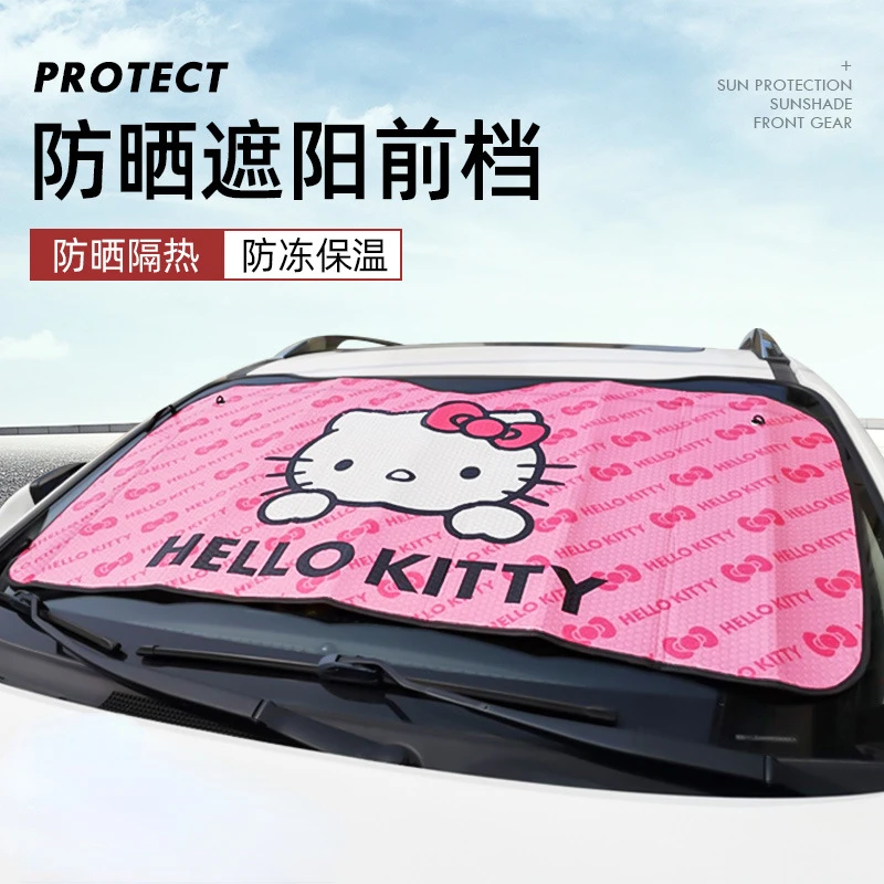 verkiezing Doodt Symptomen Auto Accessoires Voor Vrouwen Hello Kitty Cars Zonneklep Verdikte Aluminium  Folie Zonnescherm Dames Auto Interieur Auto Windows Cover| | - AliExpress