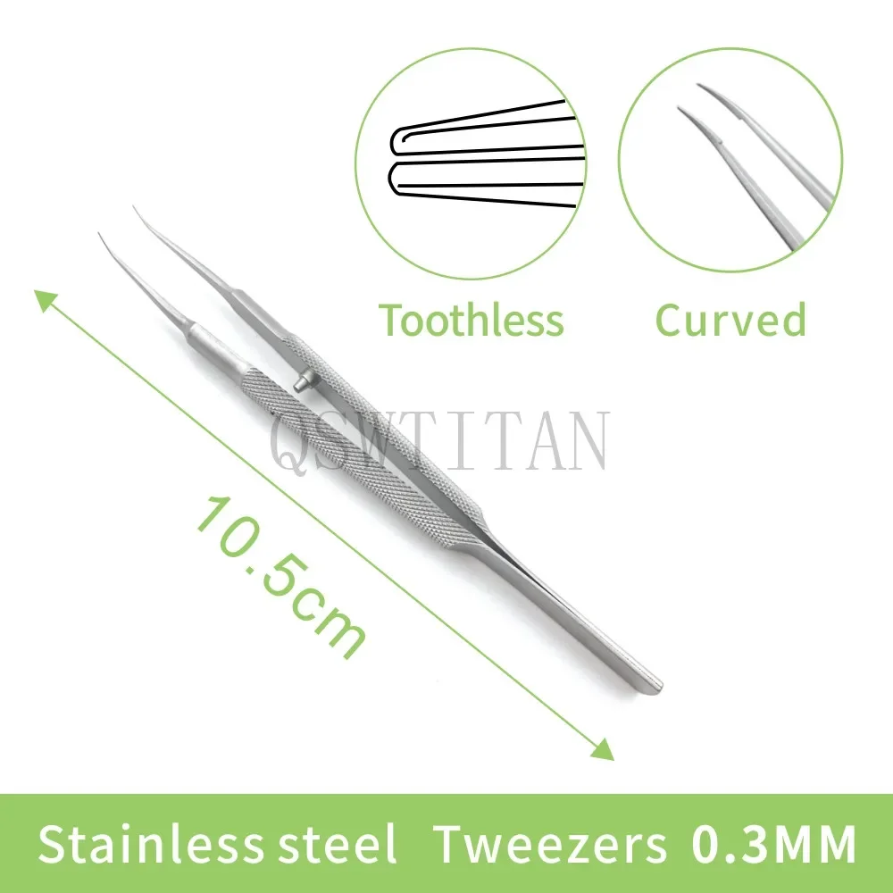 10.5CM Ophthalmic Microsurgical Forceps Tweezers Stainless Steel Surgical Tool Titanium ophthalmic tool surgical instruments capsulorhexis forceps