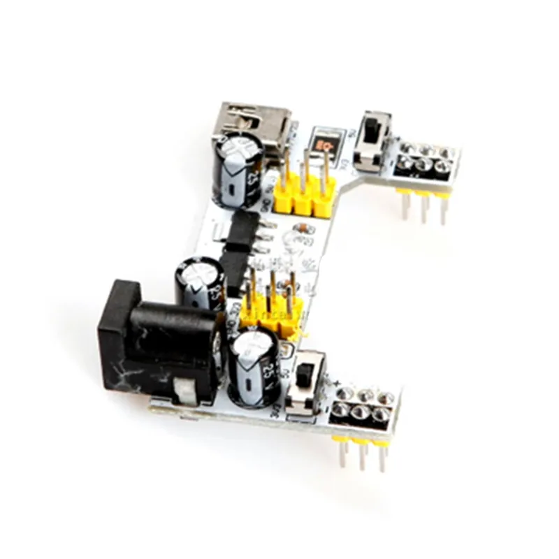 2PCS 전원 모듈, 브레드보드 전용, 5V/3.3V DC 전압 안정화 모듈과 호환되는 2채널 브레드보드 모듈