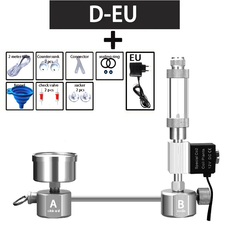 Aquarium DIY CO2 generator System kit CO2 generator bubble Counter Diffuser with Solenoid Valve For Aquatic Plant growth upplies fish tank decorations Aquariums & Tanks