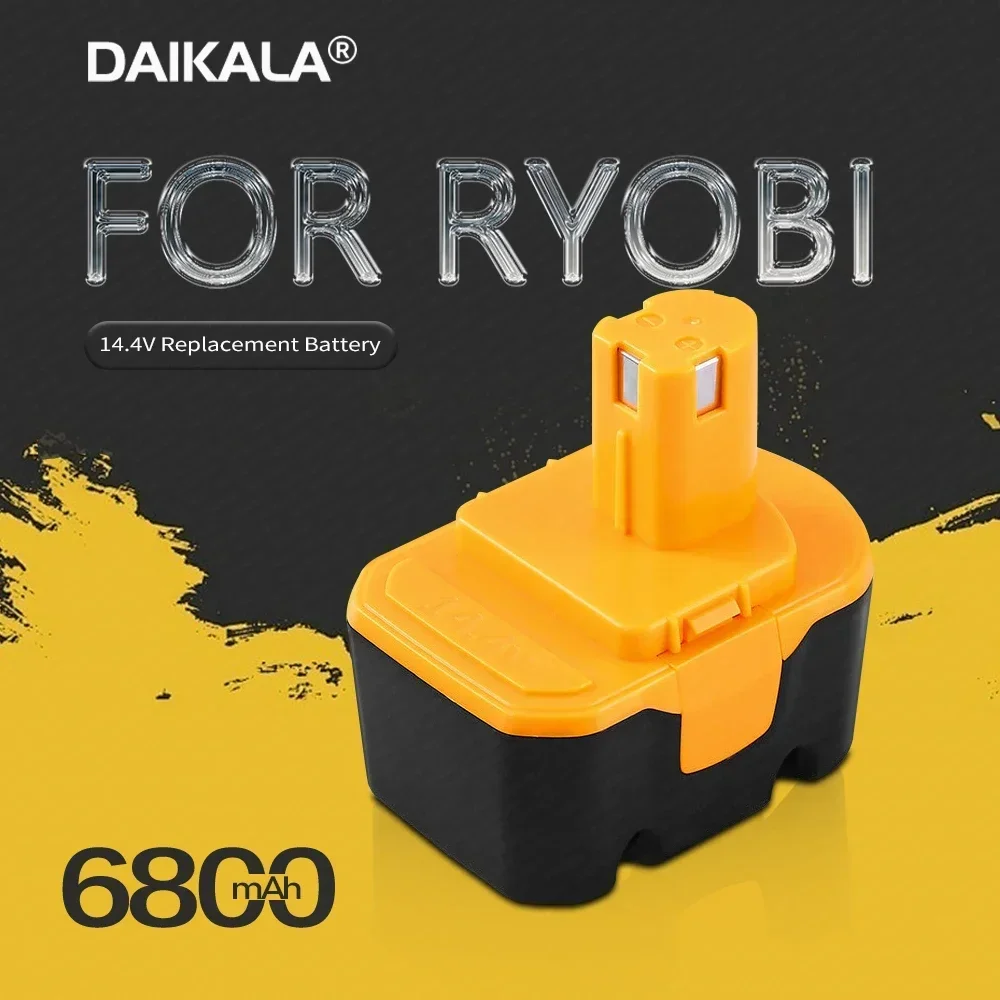 

14.4V 4.8/6.8Ah for Ryobi Battery R10521 RY6201 RY6202 130224010 130224011 1314702 1400144 1400655 Cordless Power Tools