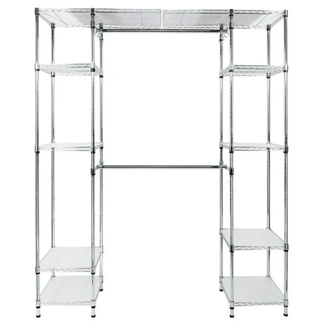 Metal Closet Organizer Shelves System Kit Expandable Clothes