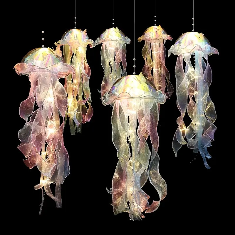 π Tranquil Glow Jellyfish Lamp β Soothing Ocean-Inspired LED Hanging Light 4