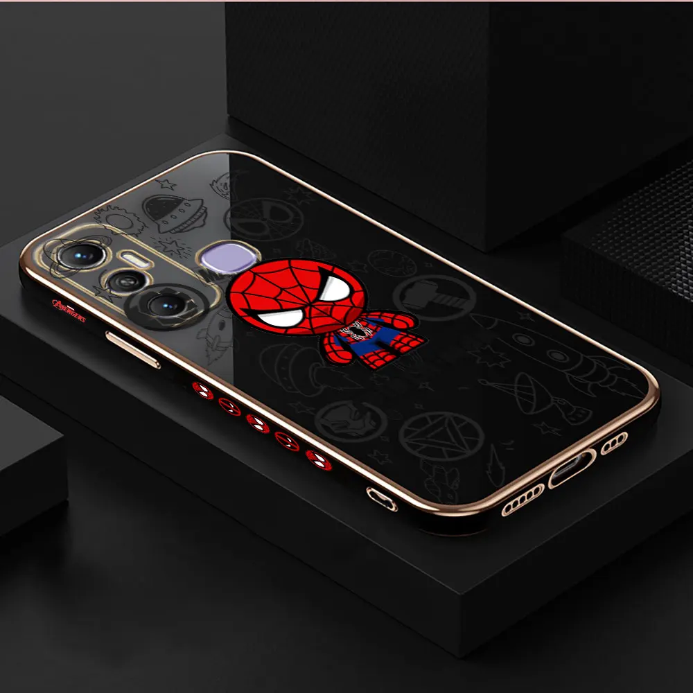 Cover Smooth E-TPU Phone Case Infinix HOT 40I 30I 30 20 20S 20I 12 12I 11 10S 10I 9 GT10 PLAY PRO Case Marvel Deadpool SpiderMan