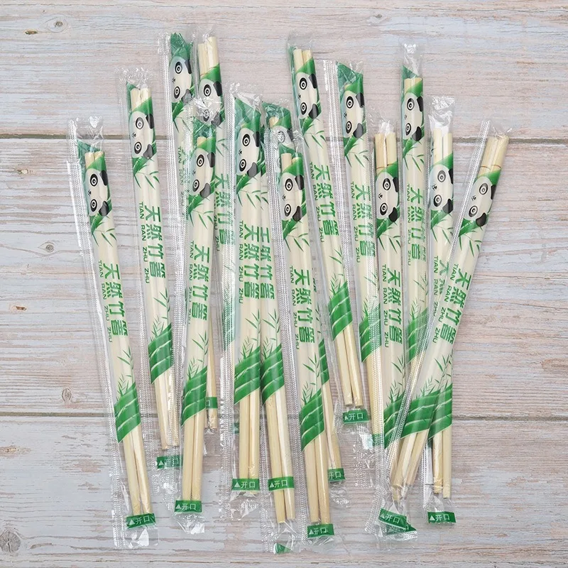 

100Pairs Disposable Bamboo Wood Chopsticks Restaurant Individual Package Chop Sticks Hashi Sushi Food Stick Tableware