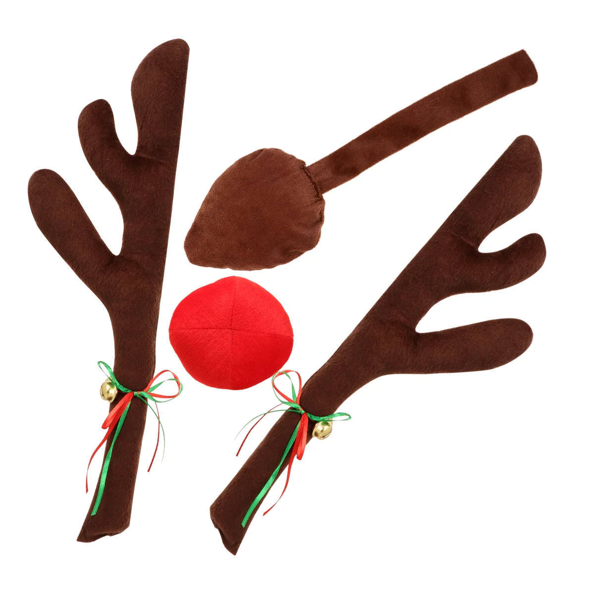 

4pcs Xmas Reindeer Vehicle Costume Vehicle Car Antlers Nose Tail Decorations
