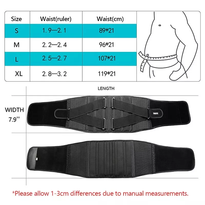 Ceinture Lombaire Double Traction - Unisexe - Anti-douleur Dos - Tailles S à XXL