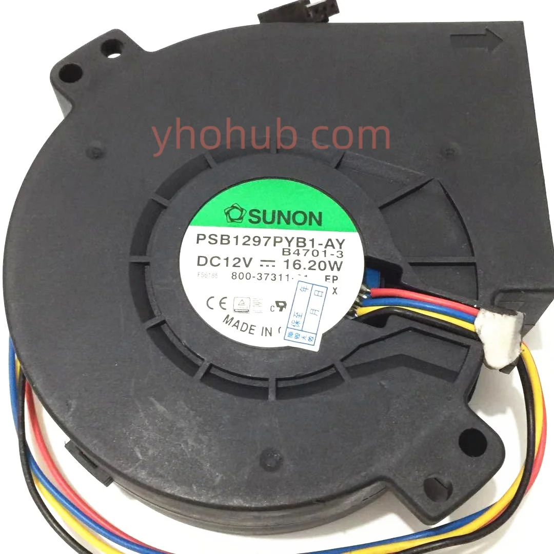 Sunon Psb1297pyb1-ay B47013 Servidor Ventilador de Refrigeração dc 12v 16.2w 97x97x33 mm 4-wire - Imagem 3