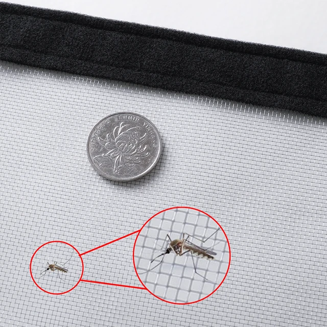 1PC Gray Self-Adhesive Window Screen Net, Reusable Mosquito Insect Protection, Fits Various Window Sizes, Easy to Remove & Clean 4