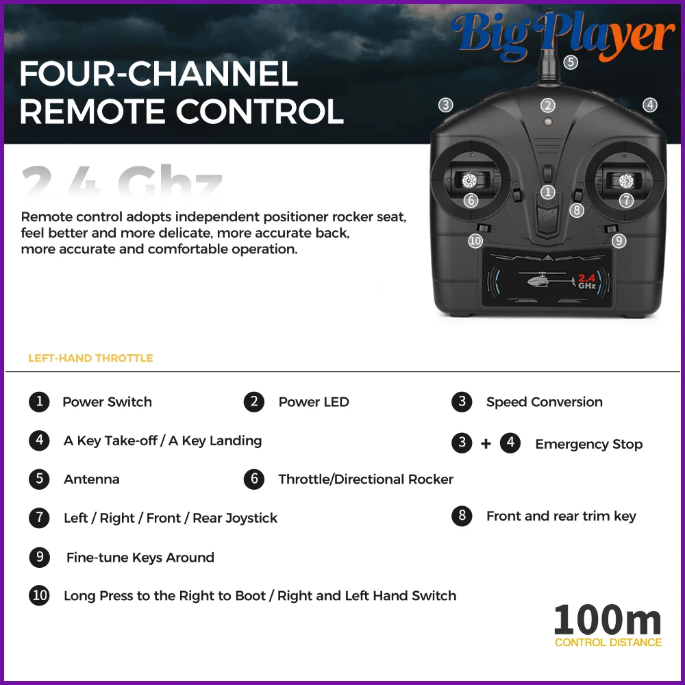 WLtoys K170 블랙호크 시뮬레이션 RC 헬리콥터 2.4GHz 4채널 6축 자이로 광학 흐름 포지셔닝 브러시리스 4블레이드 플라이바리스 장난감