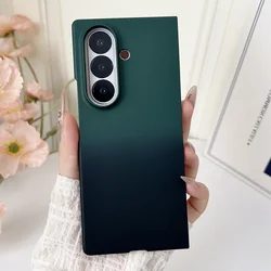 Ultra - Thin Gradient Shockproof Protective Case - Hard PC Cover for Samsung Galaxy Z Fold Series (Green Black)