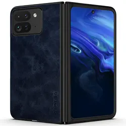 Premium Durable PU Leather Stylish Case - Elegant Protective Cover (Dark Blue)