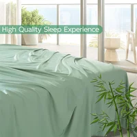 Pure Bamboo Bed Sheet Set 4/6Pcs Luxury 100% Organic Bamboo Bedding Set Smooth Soft Fitted Sheet Flat Top Sheet Pillowcase Silky 6