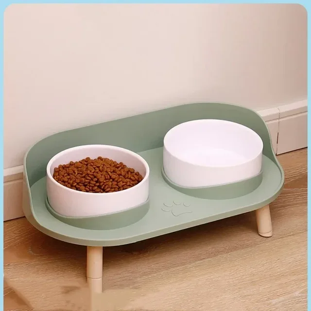 Food Feeders Pet Cat Double Bowls Feeder Adjustable Height Cats Dogs Drinker Water Bowl Dish Elevated Feeding Kitten Supplies Food Feeders Pet Cat Double Bowls Feeder Adjustable Height Cats Dogs Drinker Water Bowl Dish Elevated Feeding Kitten Supplies