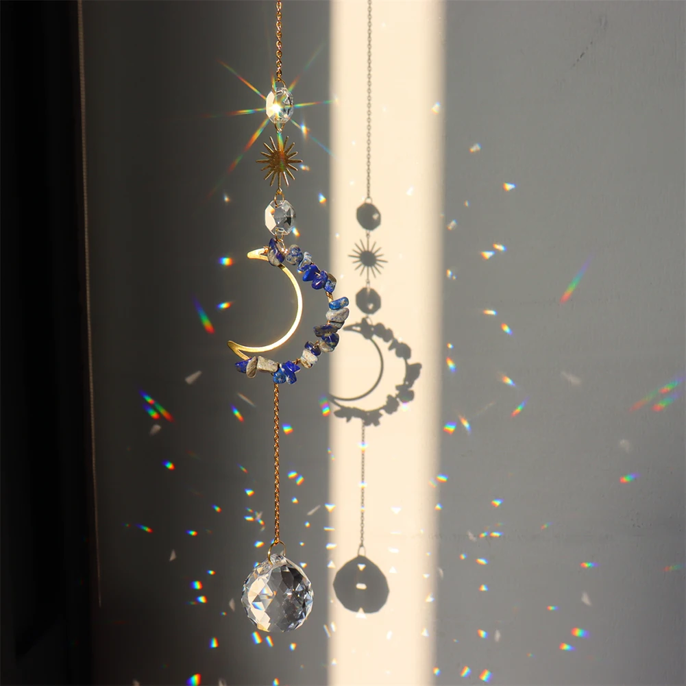 Crystal Sun Catcher Handmade Decor Rainbow Maker Car Window Hanging Sun Catcher Garden Decoration Chandelier Pendant