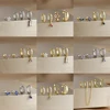 4pcs 18K Gold Plated Dainty Cubic Zirconia Ear Stud Huugie Hoop Earring Stainless Steel Stackable Set For Women Piercing Jewelry 1